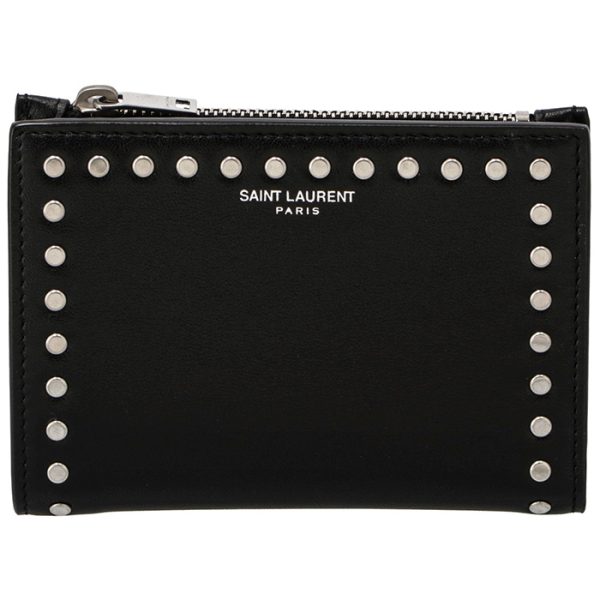 685660aaaej1000 1 Saint Laurent Paris Wallet Bifold Studded Mini Wallet Black