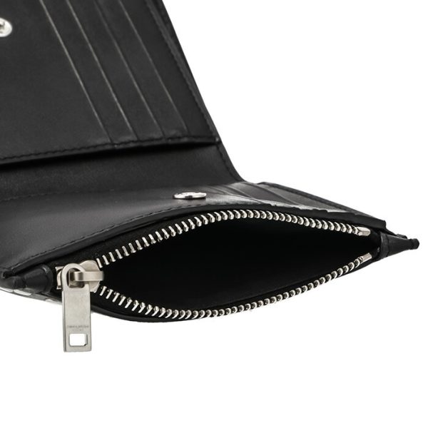 685660aaaej1000 6 Saint Laurent Paris Wallet Bifold Studded Mini Wallet Black