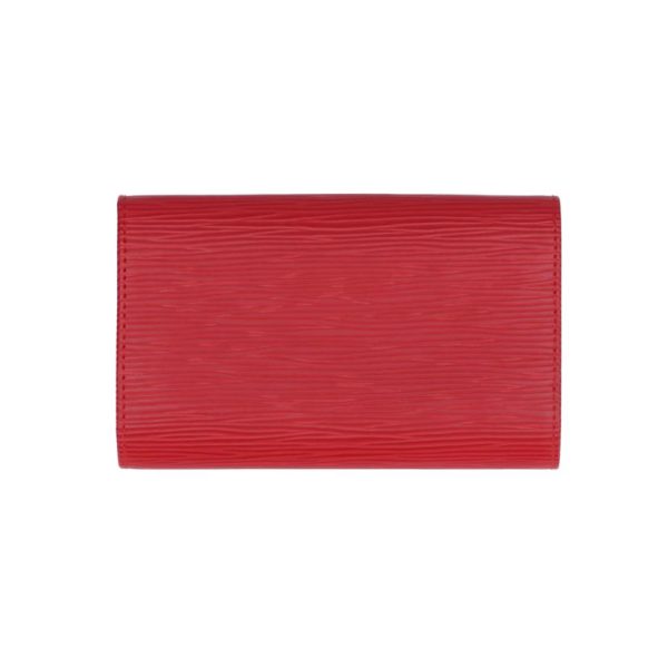 68595 2 Louis Vuitton Portefeuil Viet Tresor Epi Wallet Coquelicot