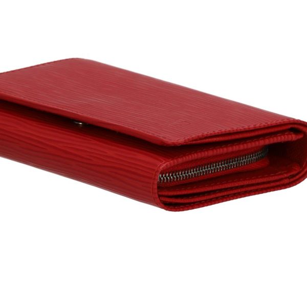 68595 3 Louis Vuitton Tresor Epi Wallet Red