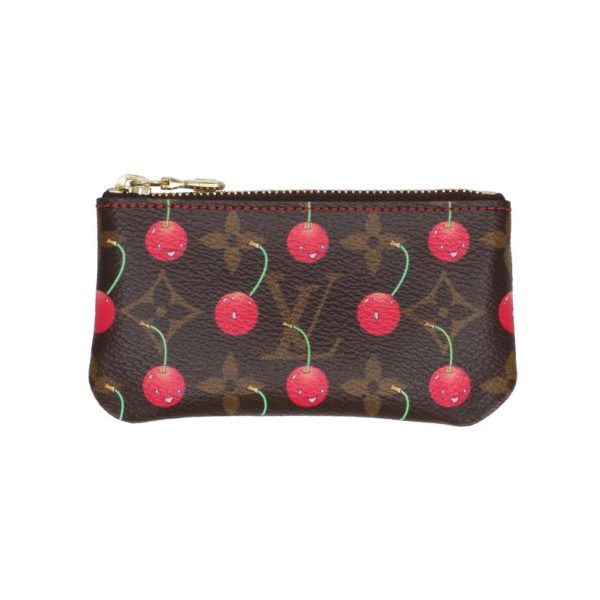 68601 1 Louis Vuitton Pochette Cle Key Holder Brown