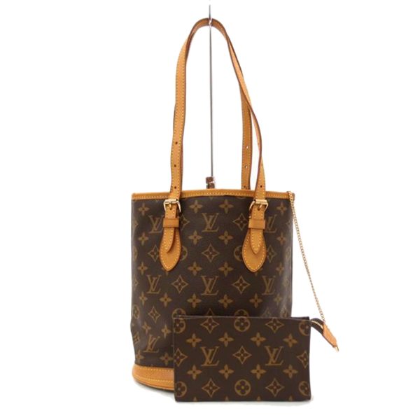 68777 1 Louis Vuitton Petit Baguette Monogram Bag Brown