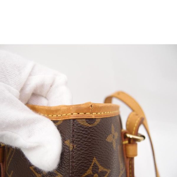 68777 9 Louis Vuitton Petit Baguette Monogram Bag Brown