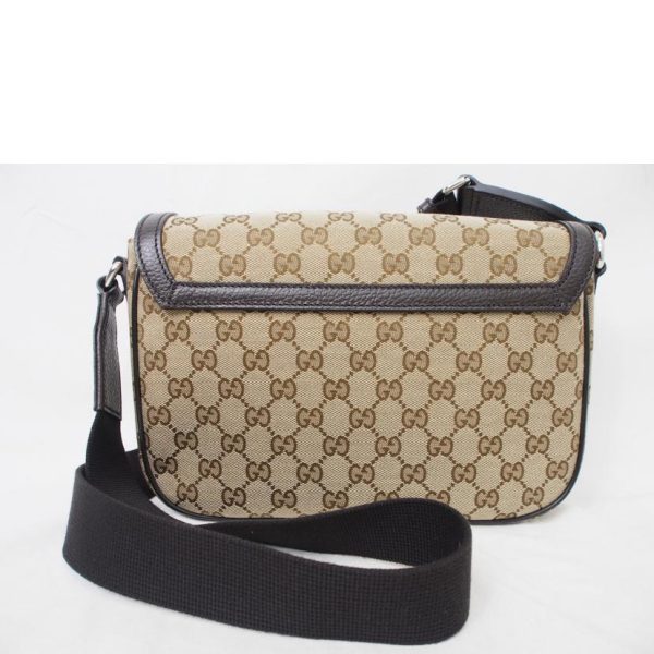 68951 2 Gucci GG Canvas Messenger Shoulder Bag Black