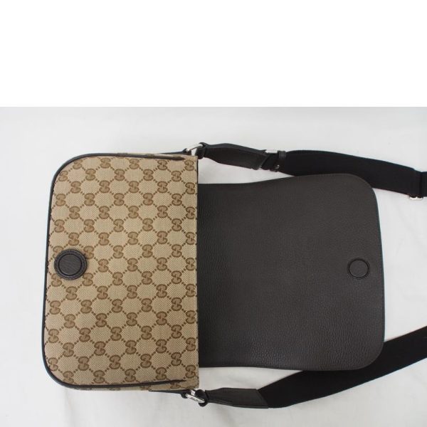 68951 5 Gucci GG Canvas Messenger Shoulder Bag Black