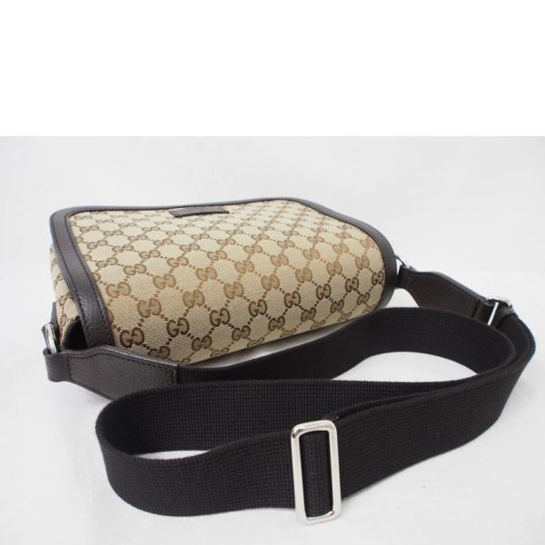 68951 8 Gucci GG Canvas Messenger Shoulder Bag Black