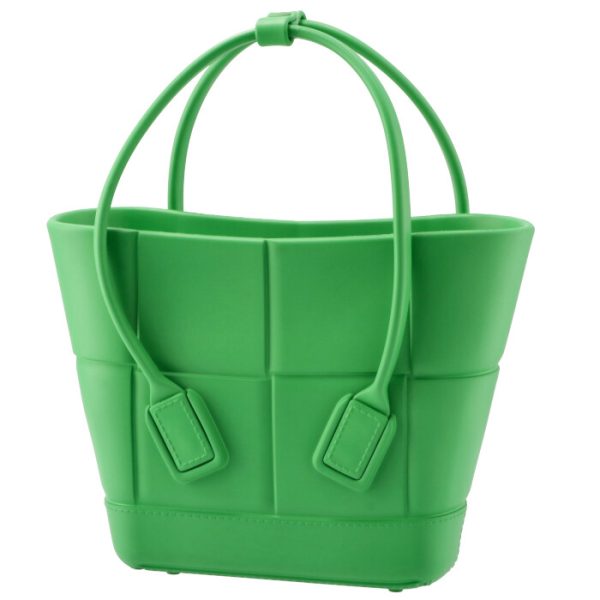 691194v14i03779 1 Bottega Veneta Arco Rubber Tote Bag Glass Green