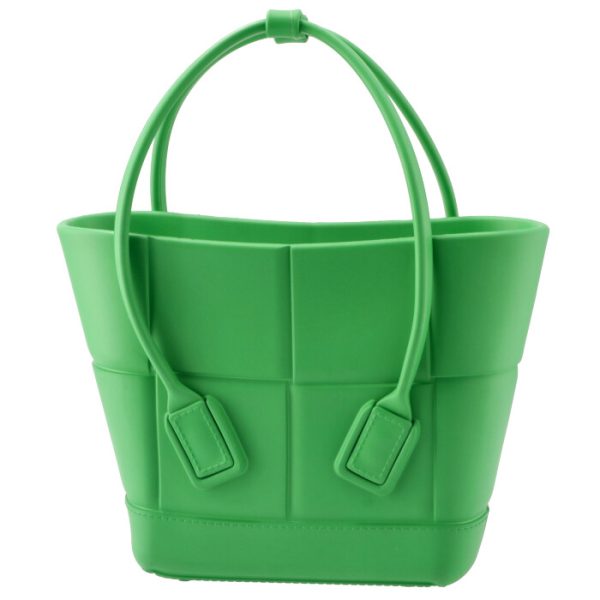 691194v14i03779 2 Bottega Veneta Arco Rubber Tote Bag Glass Green