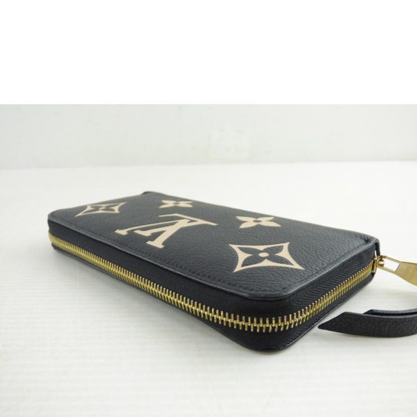 69354 3 Louis Vuitton Zippy Wallet Empreinte Bicolor Wallet Black