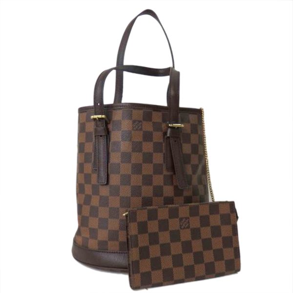 69438 1 Louis Vuitton Male Damier Handbag Brown