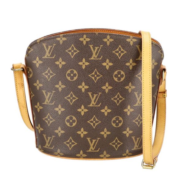 69512 1 Louis Vuitton Drouot Monogram Shoulder Bag Brown