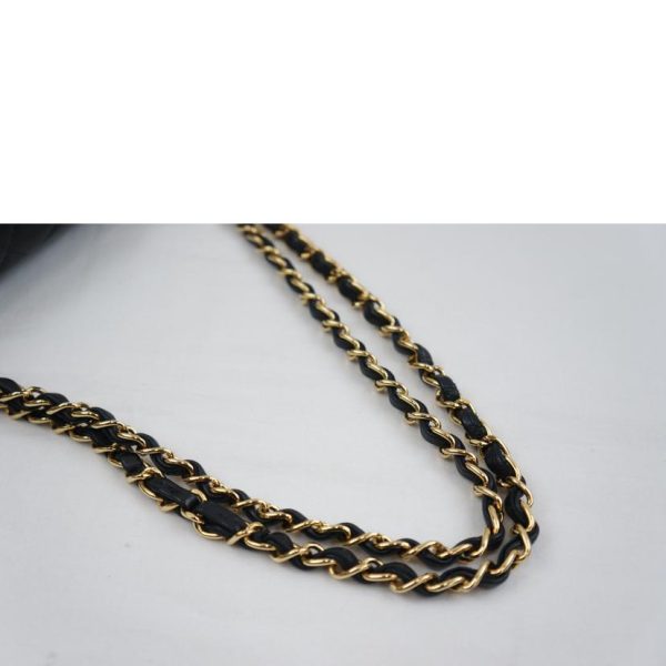 69571 3 Chanel Matelasse Flap Chain Shoulder Black