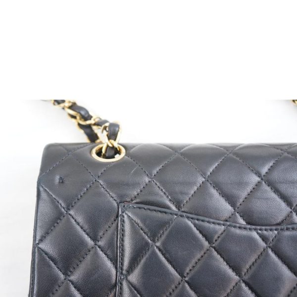 69571 8 Chanel Matelasse Flap Chain Shoulder Black