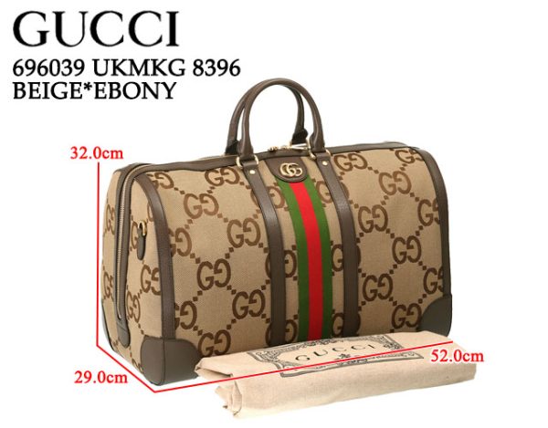 696039 ukmkg 8396 1 GUCCI Jumbo GG Large Duffel Bag GG canvas leather beige