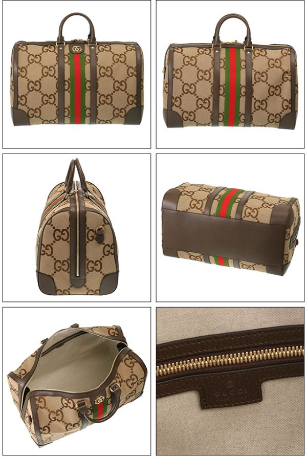 696039 ukmkg 8396 2 GUCCI Jumbo GG Large Duffel Bag GG canvas leather beige