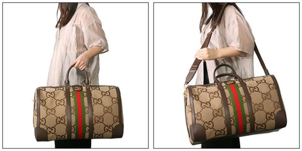 696039 ukmkg 8396 4 GUCCI Jumbo GG Large Duffel Bag GG canvas leather beige