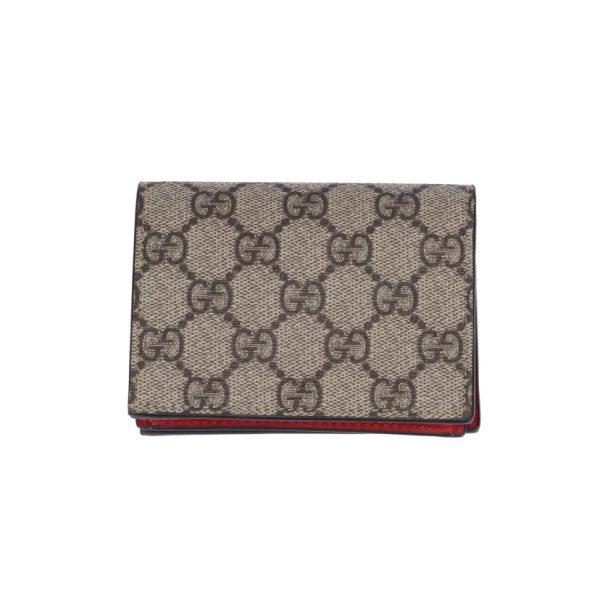 69684 2 Gucci GG Supreme Canvas Card Case With Cherry