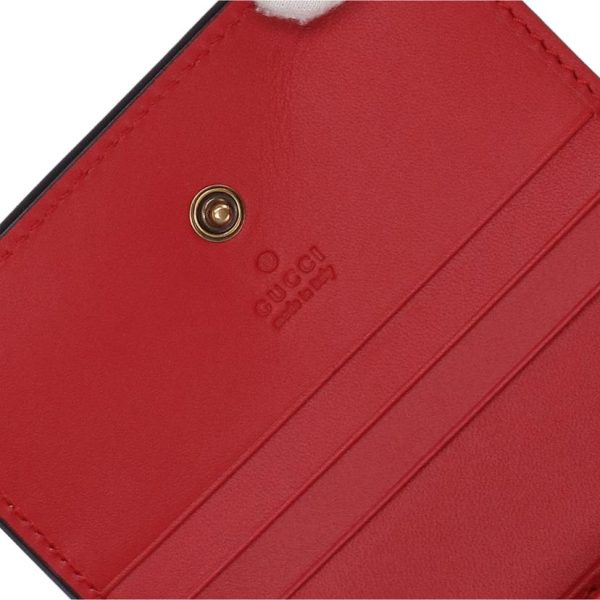 69684 3 Gucci GG Supreme Canvas Card Case With Cherry