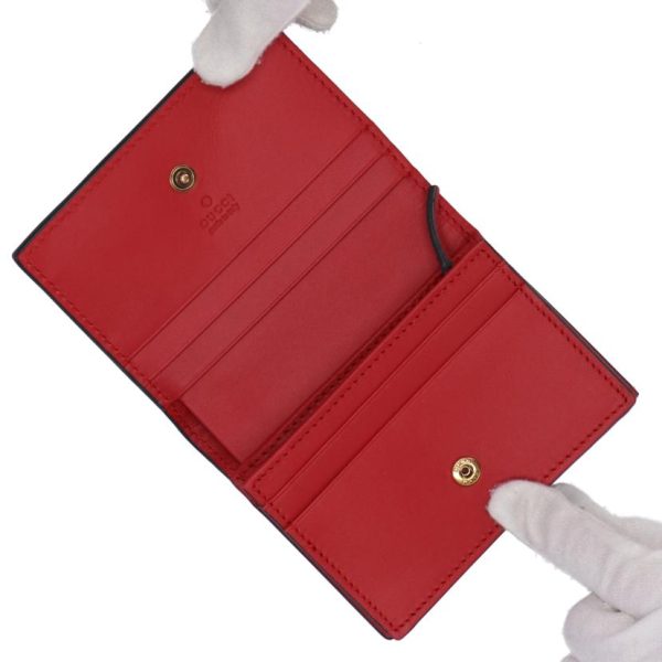 69684 5 Gucci GG Supreme Canvas Card Case With Cherry