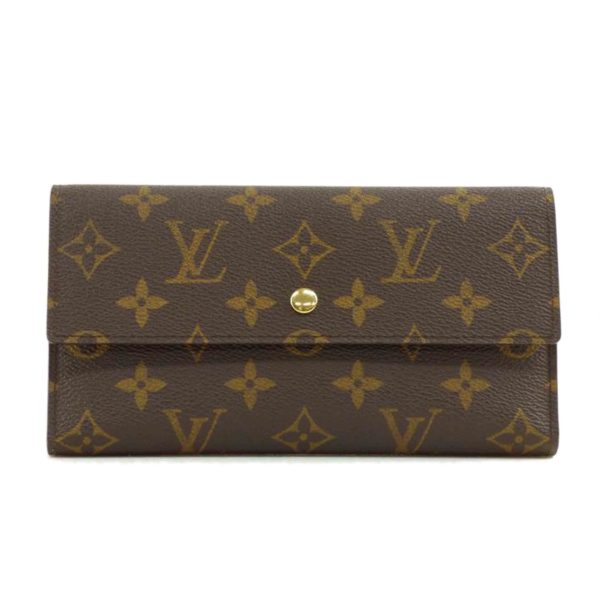 69736 1 Louis Vuitton Porto Tresor International Monogram Wallet Brown