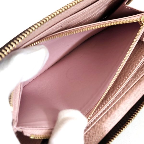 698 5 Louis Vuitton Zippy Wallet Long Wallet Monogram Canvas Brown Pink