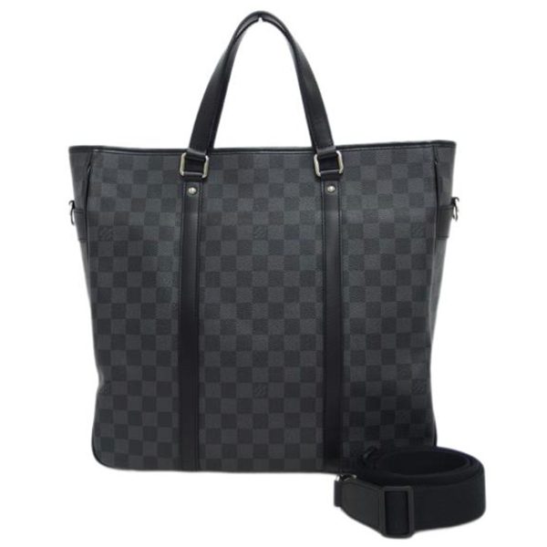 69809 1 Louis Vuitton Tadao PM Tote Bag Damier Graphite Gray