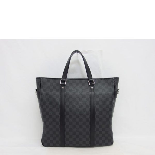 69809 2 Louis Vuitton Tadao PM Tote Bag Damier Graphite Gray