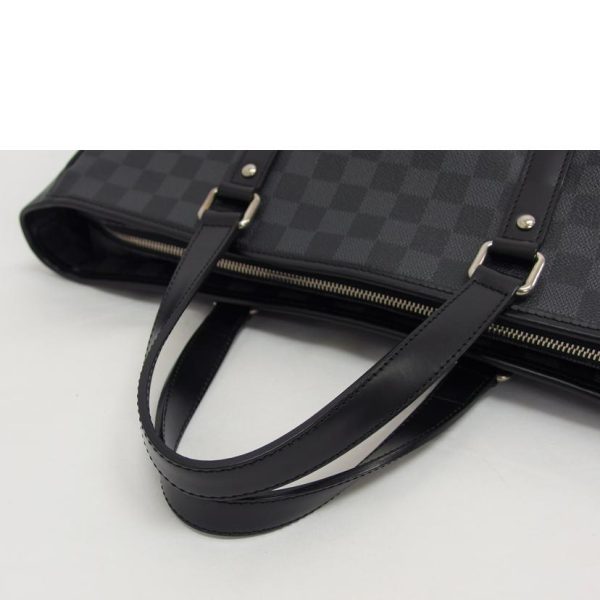 69809 4 Louis Vuitton Tadao PM Tote Bag Damier Graphite Gray