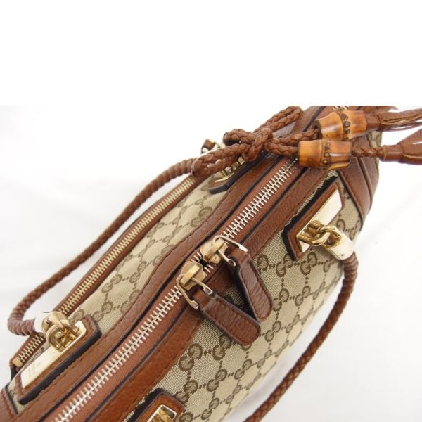 69988 5 Gucci Bella Gg Canvas Tote Bag Brown Beige