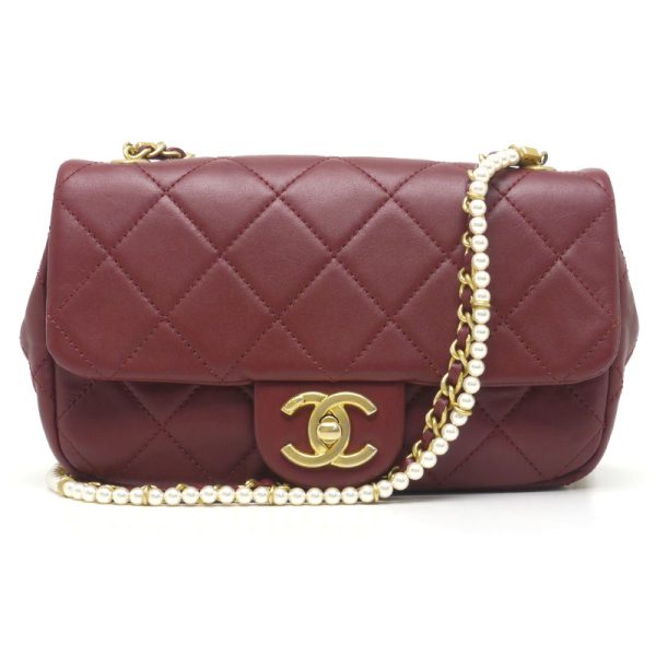 6h0053 1 CHANEL Matelasse chain shoulder bag Bordeaux x gold hardware