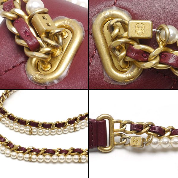 6h0053 5 CHANEL Matelasse chain shoulder bag Bordeaux x gold hardware