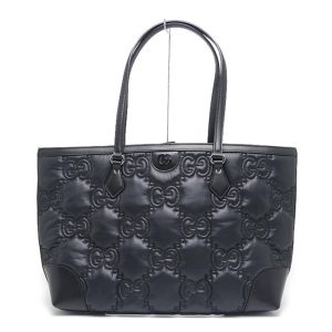 6h0064 1 Louis Vuitton Lockit MM Parnasea Leather Handbag Black