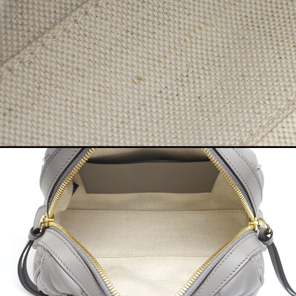 6h0065 7 GUCCI GG Matelasse 2WAY mini handbag 702251 Gray