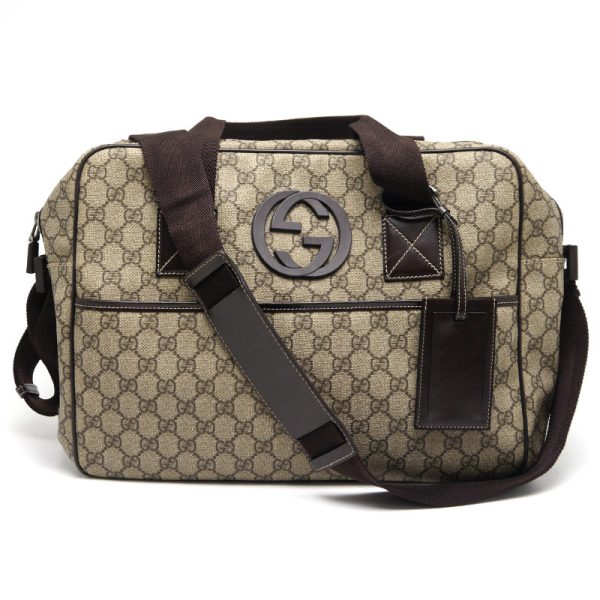 6h0134 1 GUCCI Interlocking G Briefcase Business Bag GG