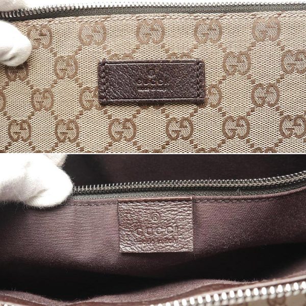 6h0237 4 GUCCI shoulder bag GG canvas x leather