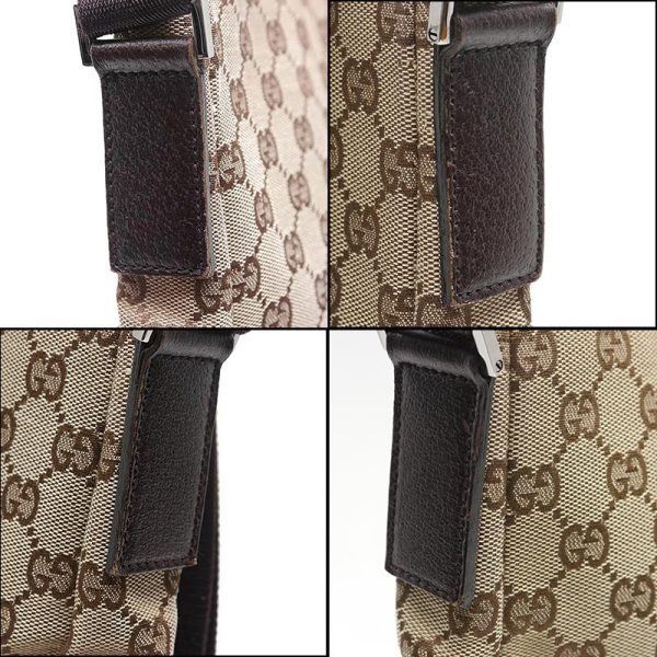 6h0237 9 GUCCI shoulder bag GG canvas x leather