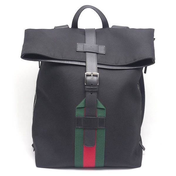 6h0270 1 GUCCI techno canvas backpack Sherry line rucksack