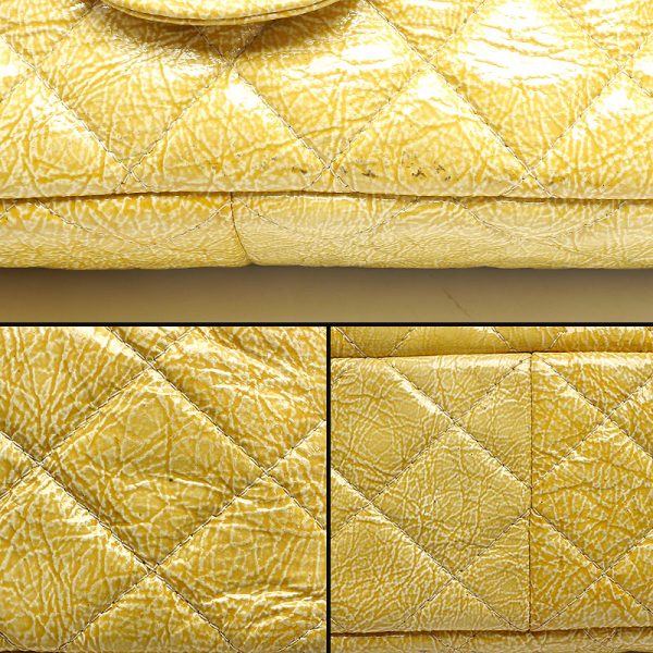 6h0294 4 CHANEL Matelasse 30 Chain Shoulder Bag Yellow