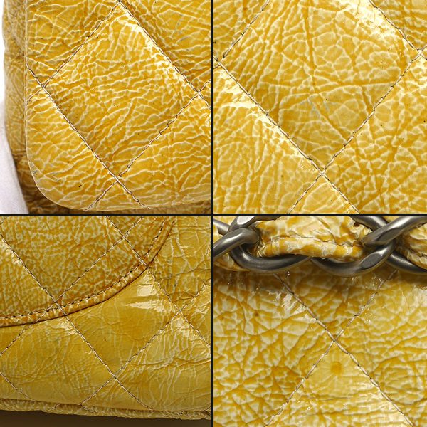 6h0294 5 CHANEL Matelasse 30 Chain Shoulder Bag Yellow