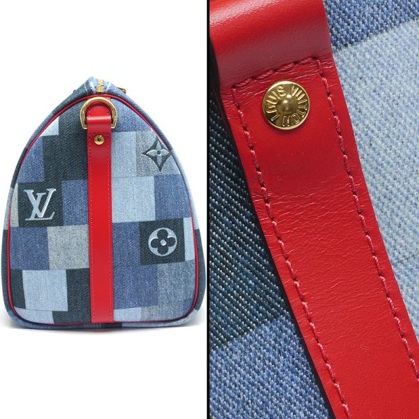 6h0376 4 Louis Vuitton LV Speedy Bandouliere 30 Denim 2way