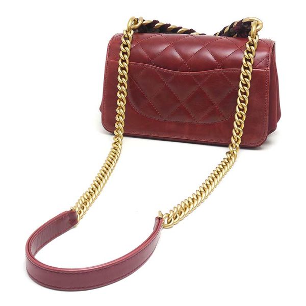 6h0452 2 CHANEL Matelasse 2WAY Chain Shoulder Bag Red