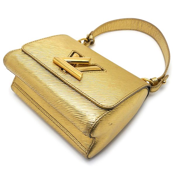 6h0512 2 Louis Vuitton LV Twist PM M53088 Epi Gold One Shoulder Bag