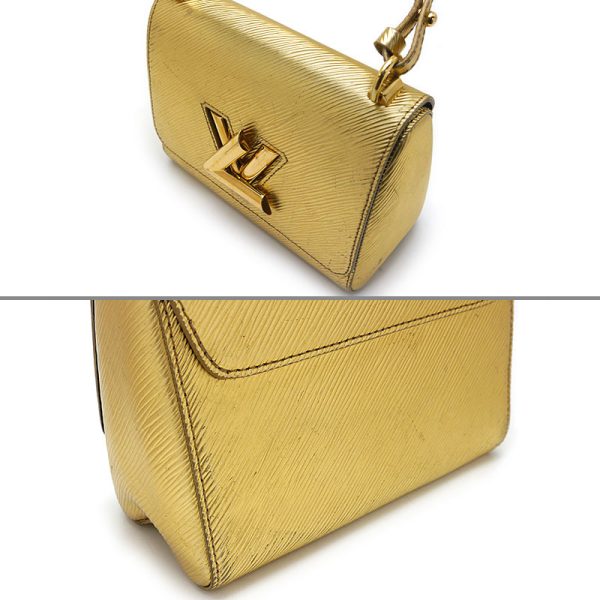 6h0512 5 Louis Vuitton LV Twist PM M53088 Epi Gold One Shoulder Bag