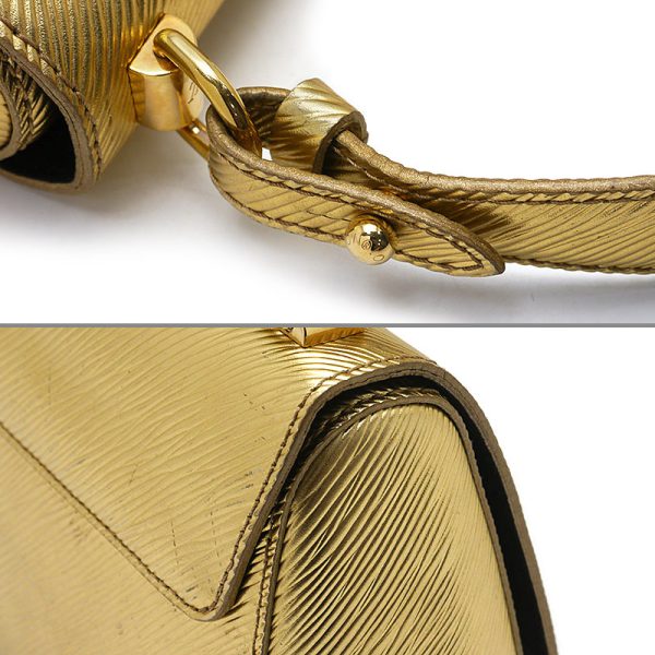 6h0512 7 Louis Vuitton LV Twist PM M53088 Epi Gold One Shoulder Bag