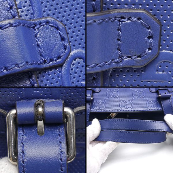 6h0527 5 GUCCI GG embossed tote bag Blue