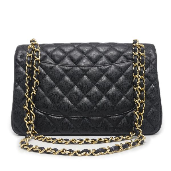 6h0577 2 CHANEL Matelasse 30 Chain Shoulder Bag Caviar Skin Black x Gold Hardware