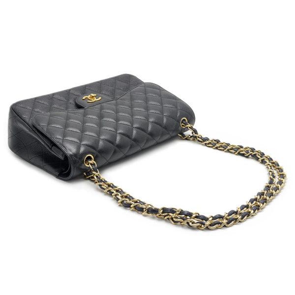 6h0577 9 CHANEL Matelasse 30 Chain Shoulder Bag Caviar Skin Black x Gold Hardware