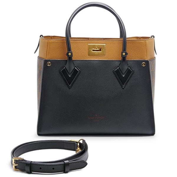 6h0595 1 Louis Vuitton LV On My Side MM M53823 Noir 2WAY tote bag