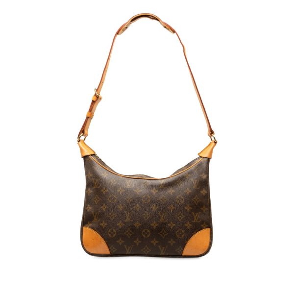 6p3axscszlvk8zse 1 Louis Vuitton Monogram Boulogne 30 Shoulder Bag Brown