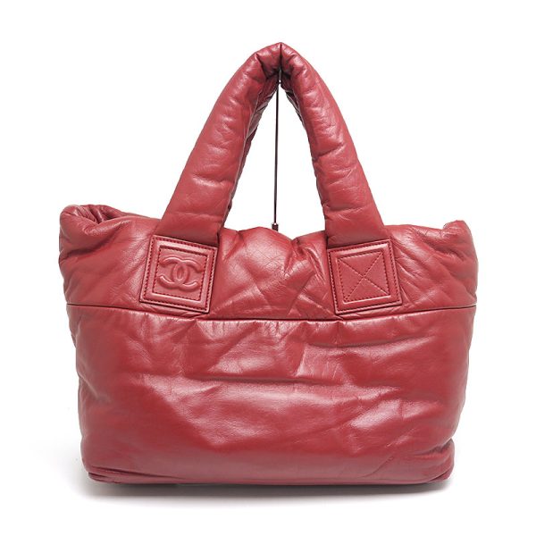 6sh0241 1 CHANEL Coco Cocoon PM tote bag red reversible